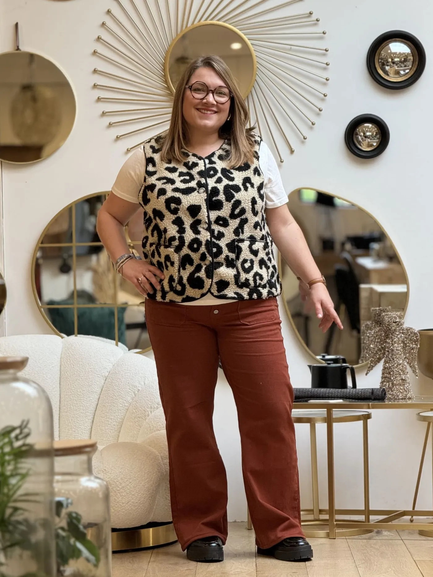 Mademoiselle Marcelle Curvy ❤️ | Léopard ??*Gilet Diamantine