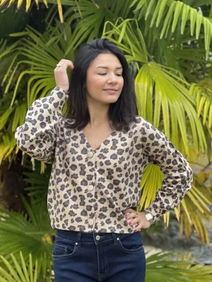 Mademoiselle Marcelle Léopard ?? | Gilets Et Pulls*Gilet Nydia