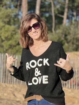Mademoiselle Marcelle Gilets Et Pulls*Pull Loose Rock&Love
